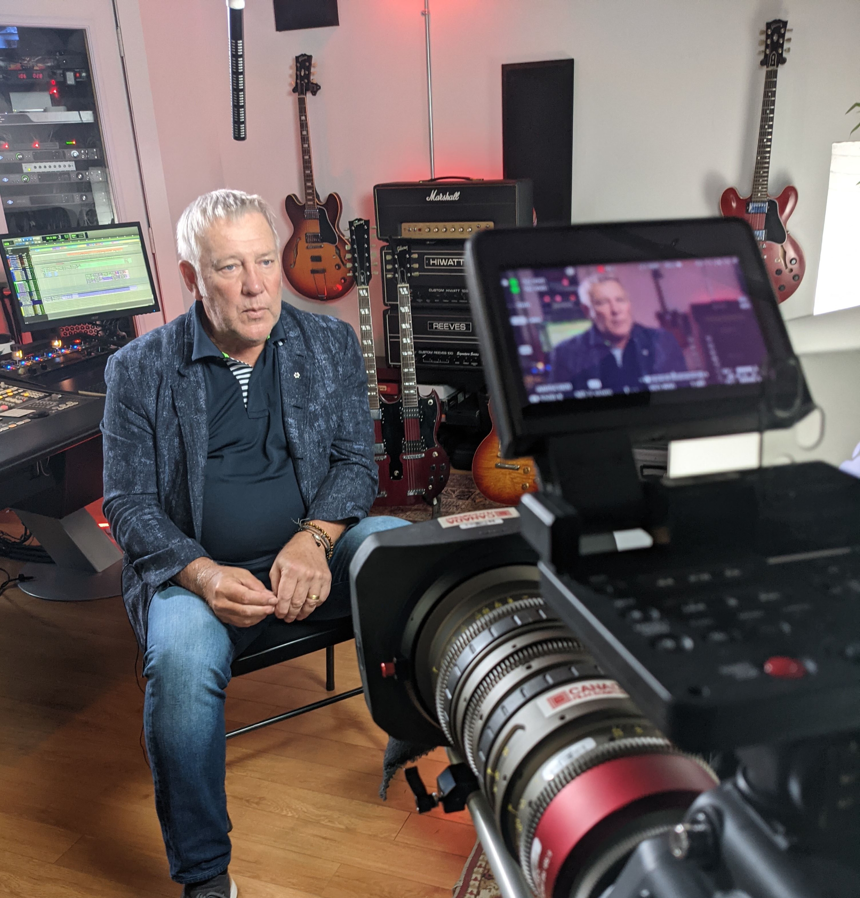 Executive interview filming setup